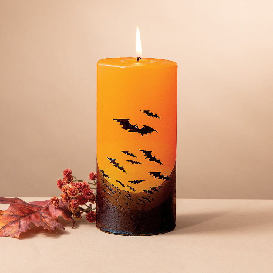 Hand-Painted Bevy of Bats Candle