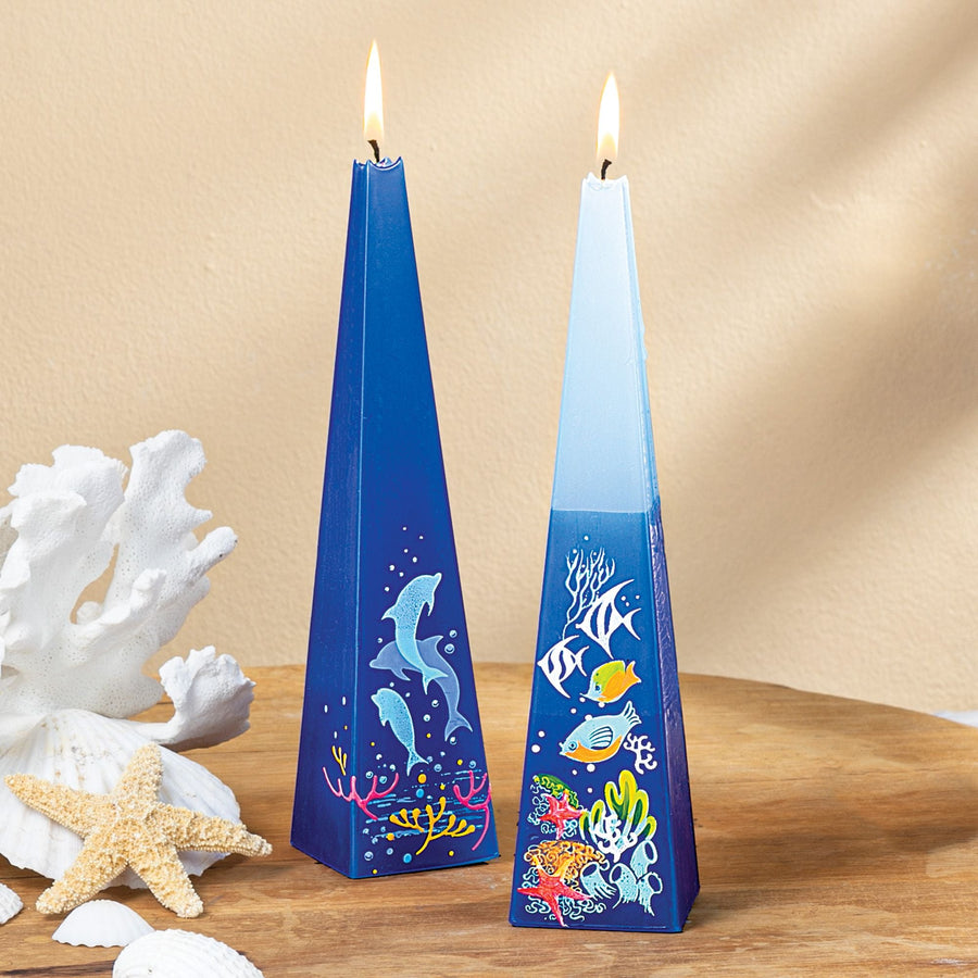 Hand-Painted Dolphin Pod Candle