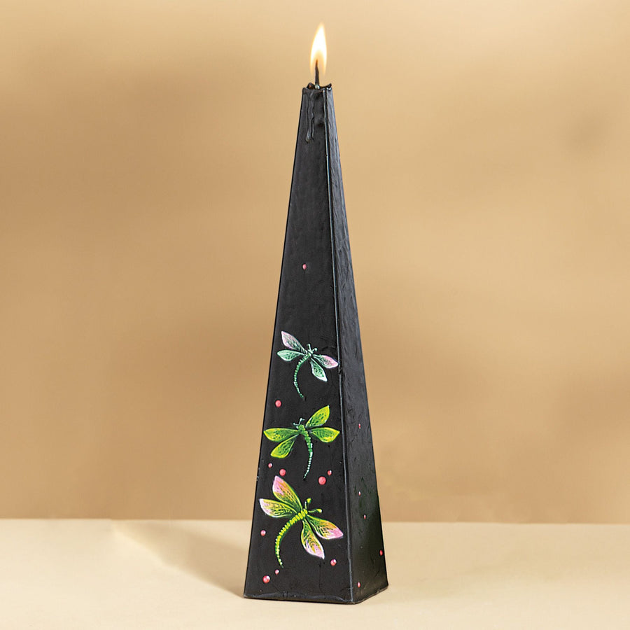Hand-Painted Dazzling Dragonflies Candle