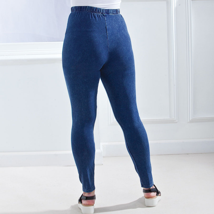 Perfect Fit Mineral Washed Denim Cotton Leggings