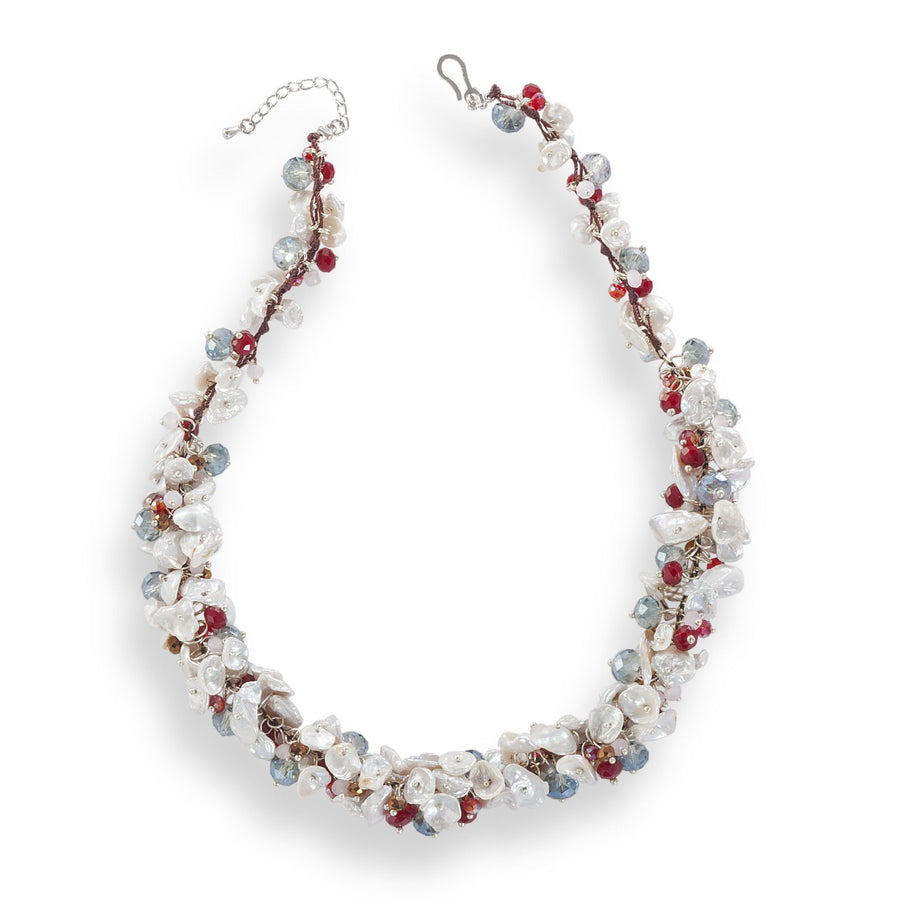 Luminance Freshwater Pearl & Crystal Necklace & Earrings Set