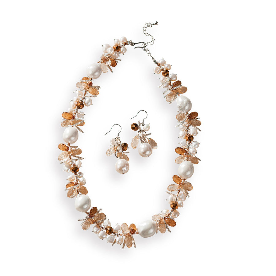 Pearl & Crystal ''Natural Glow'' Jewelry Set