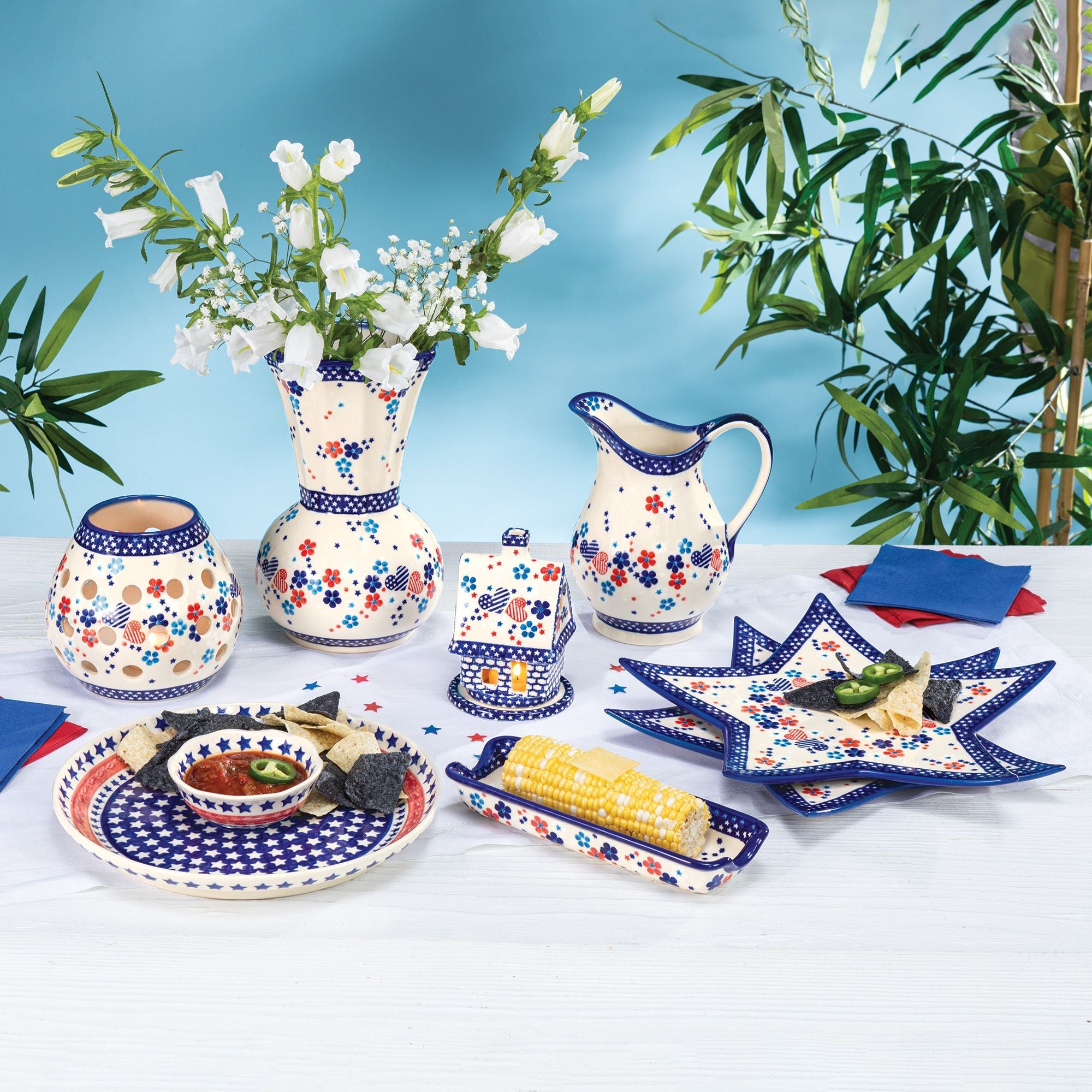 Polish pottery pitcher deals