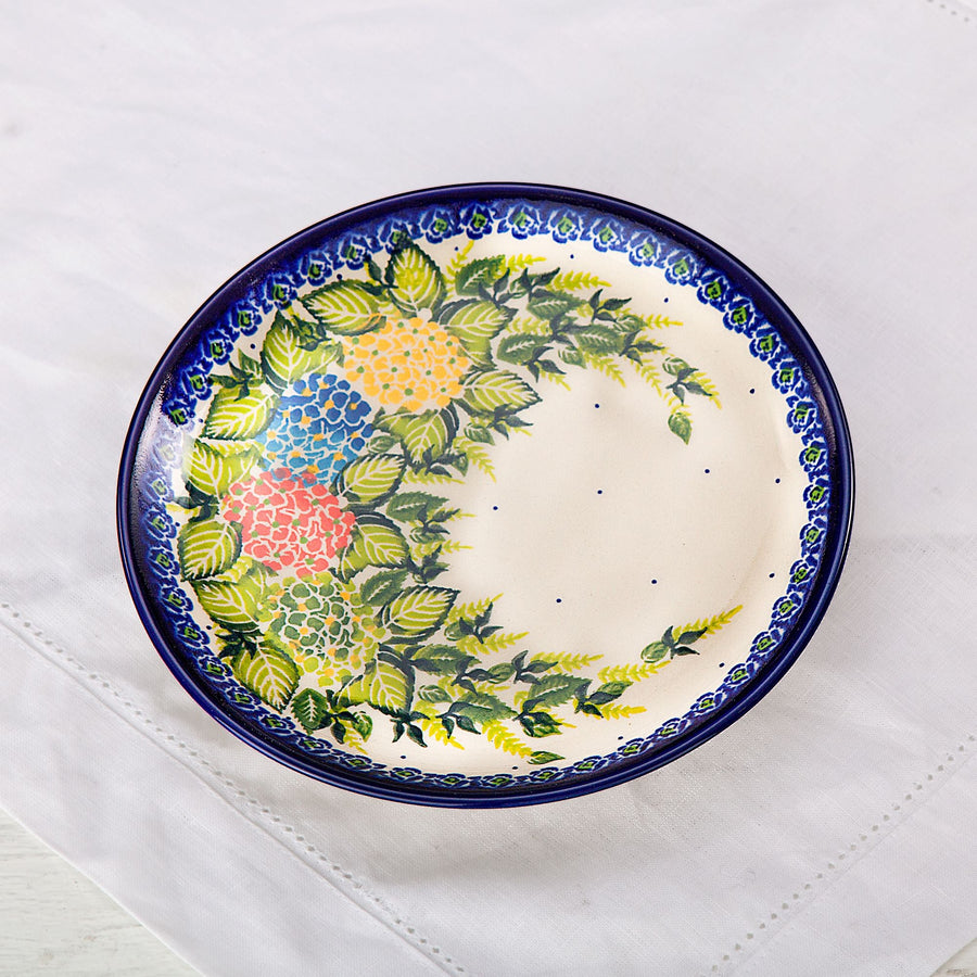 Polish Pottery ''Wild Hydrangea'' Floral Small Plate