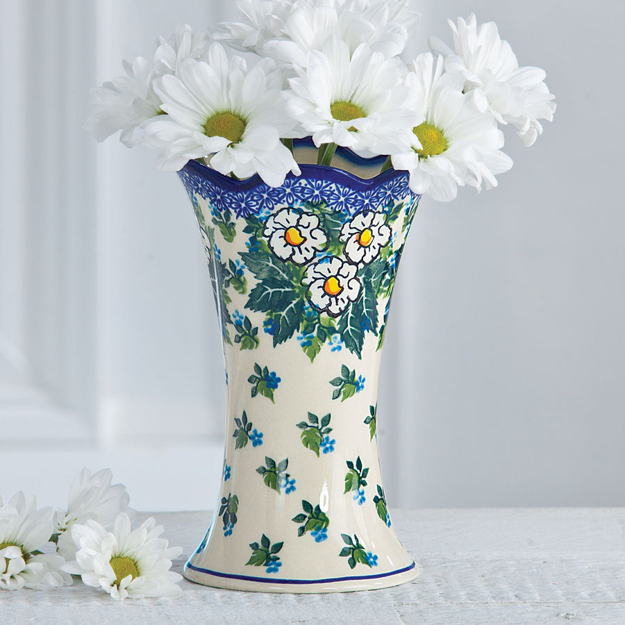 Polish Pottery Daisy Field Floral Vase