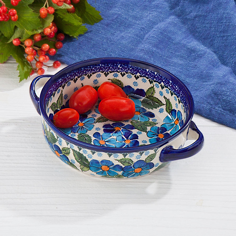 Polish Pottery Nikola Floral Pot With Handles