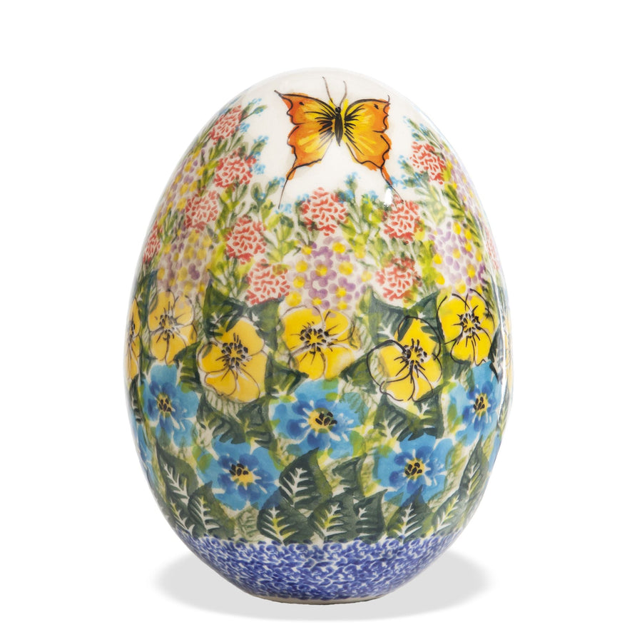 2019 Polish Pottery ''Petals & Posies'' Large Easter Egg
