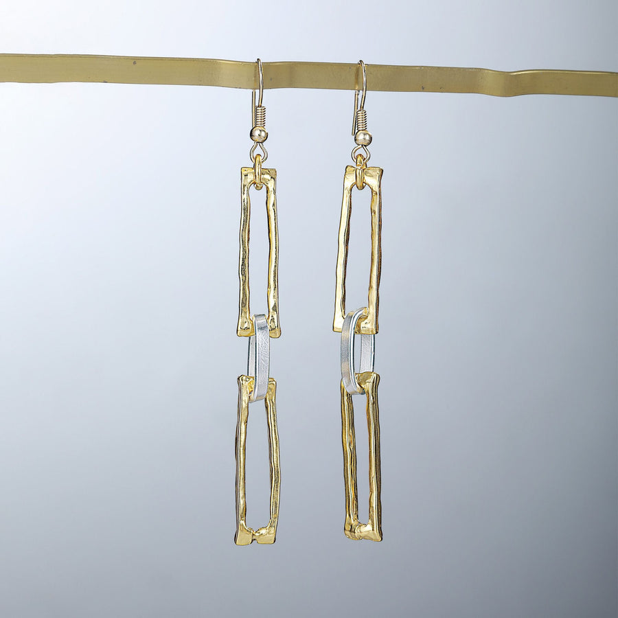 Connections Rectangular Link Earrings