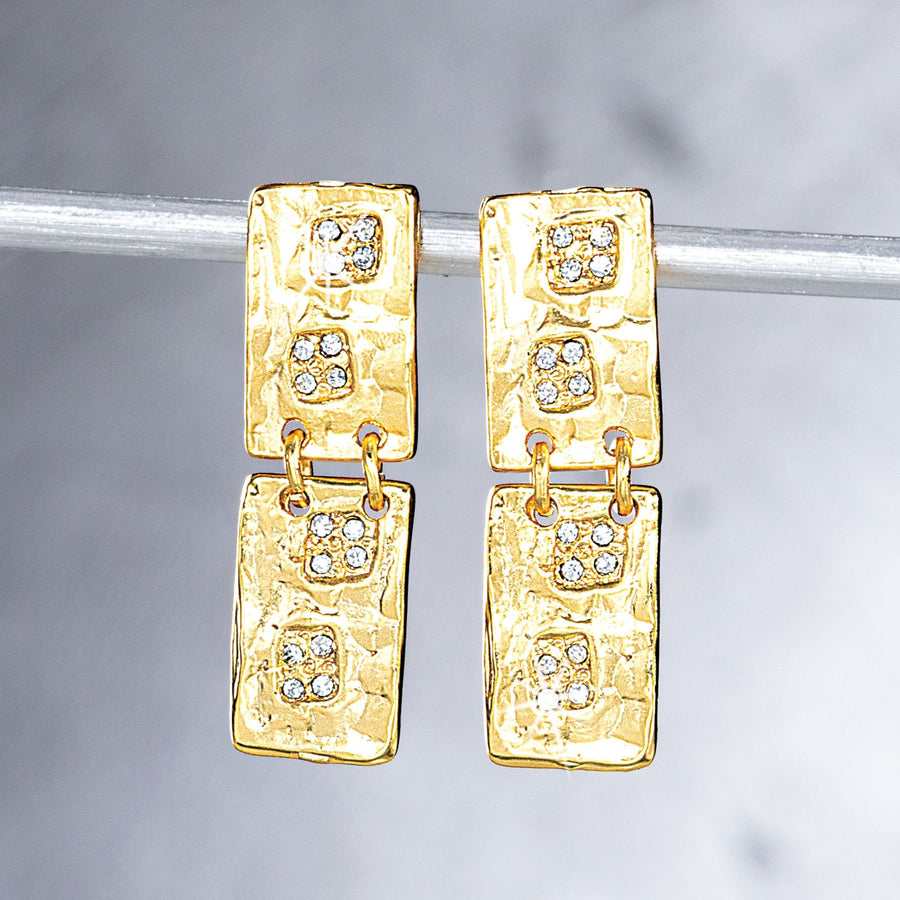 Lustrous Art Deco Gold Earrings
