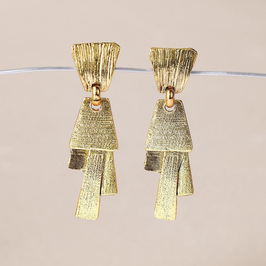 Paved In Gold Earrings