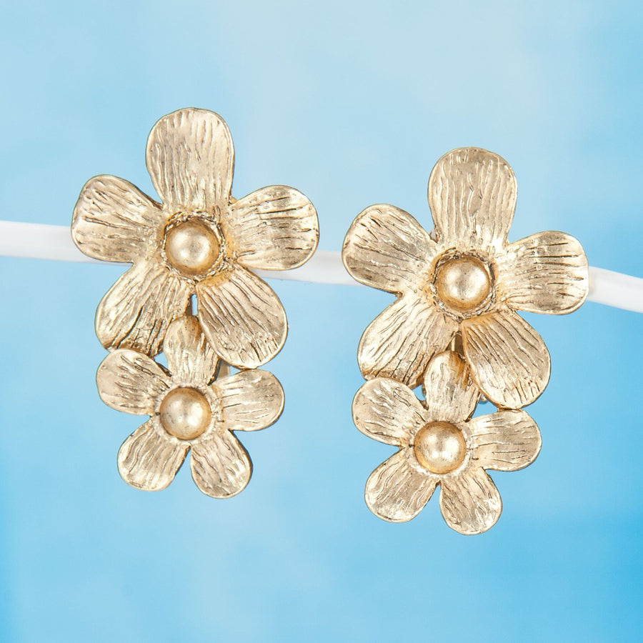 Garden of Gold Clip-On Earrings