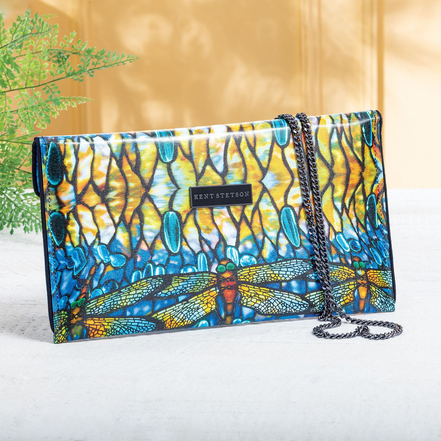 Dragonfly Droplets Clutch Purse