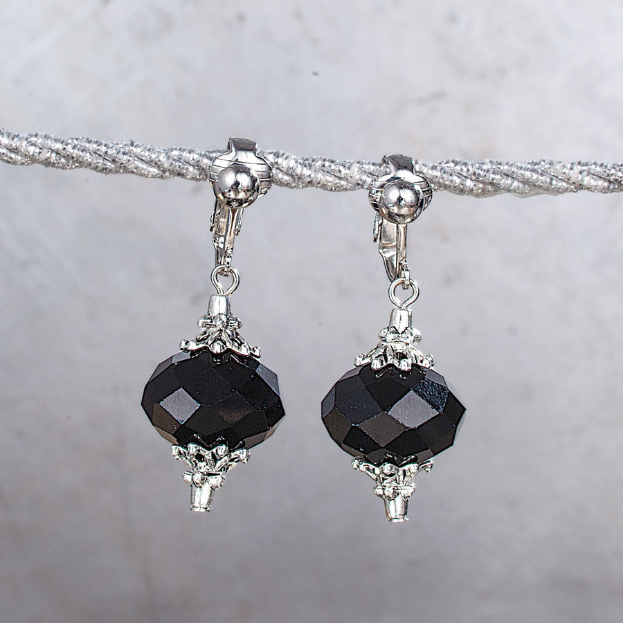 Czech & Bohemian Glass Dangling Clip-On Earrings