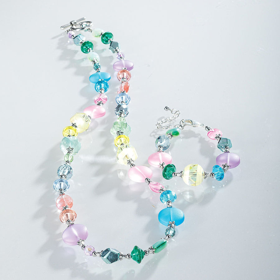 Rainbow Row Pastel Glass Necklace
