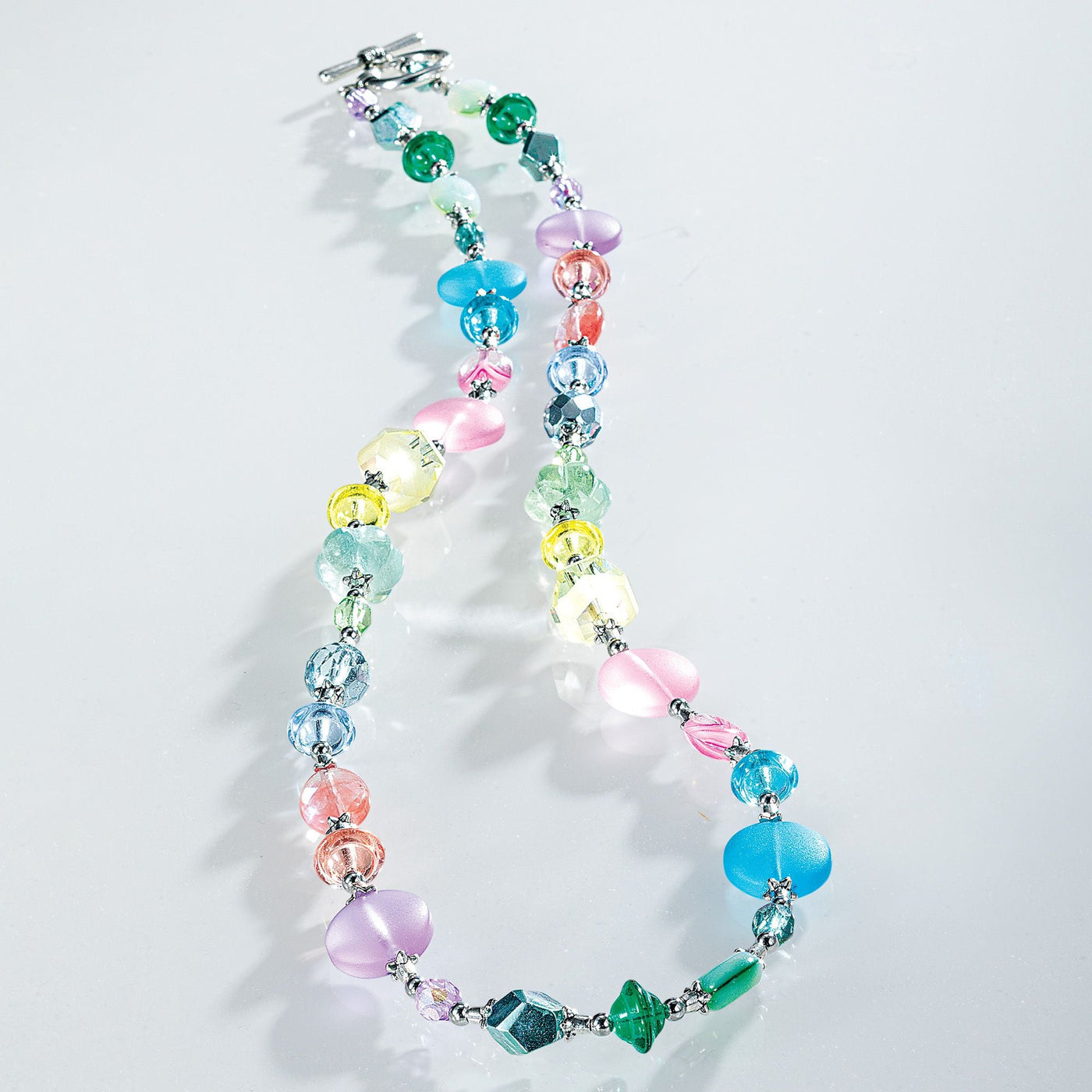 Rainbow Row Pastel Glass Necklace