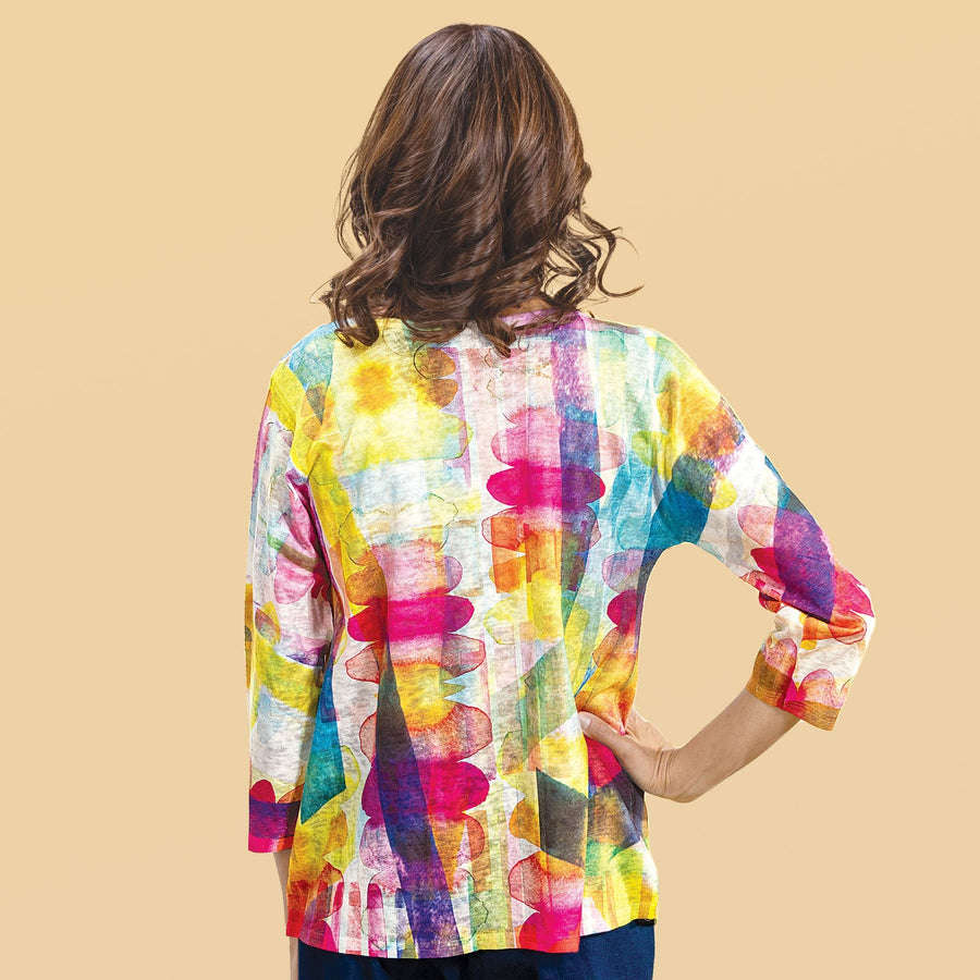 Whimsical Ovals Printed Top