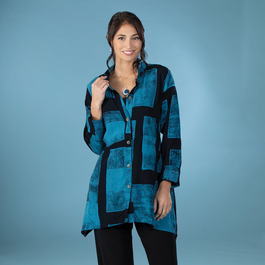 Turquoise Trails Long-Sleeved Shirt