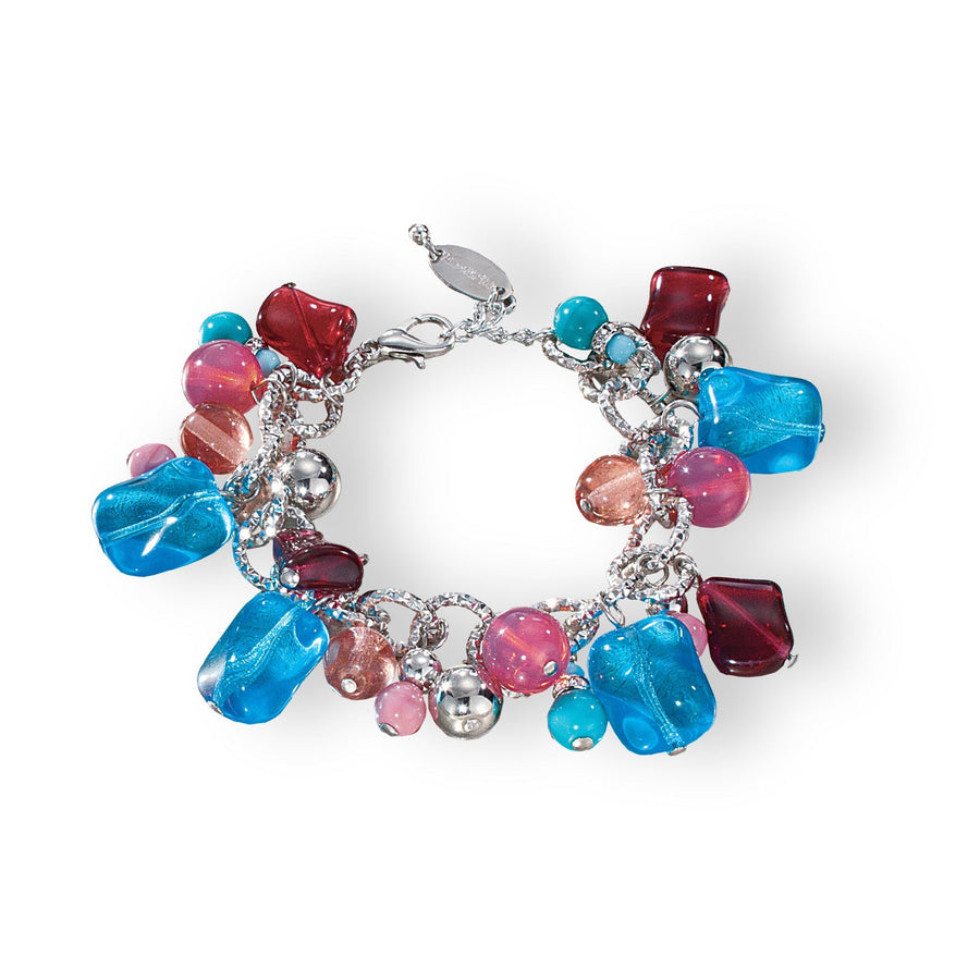 Murano Glass ''Sweet Shades'' Charm Bracelet
