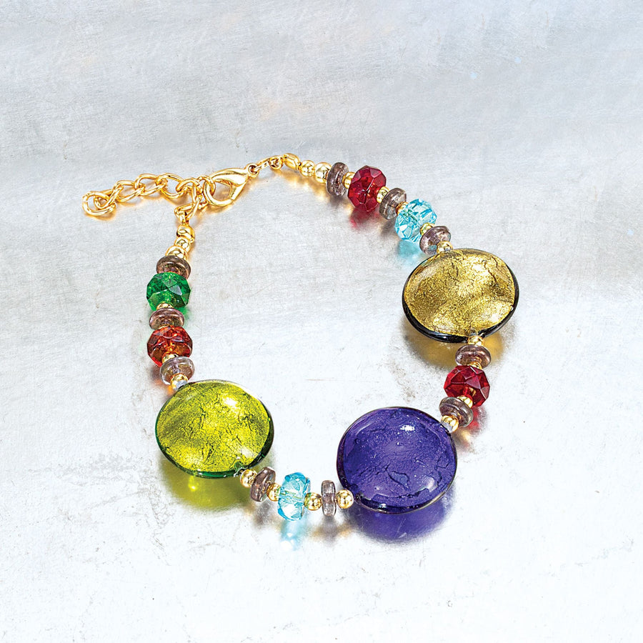 Splash Of Color Murano Glass Bracelet