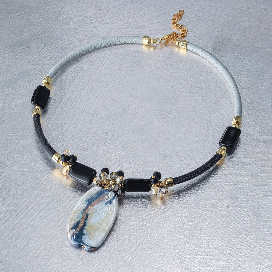 Midnight Dusk Murano Glass Necklace