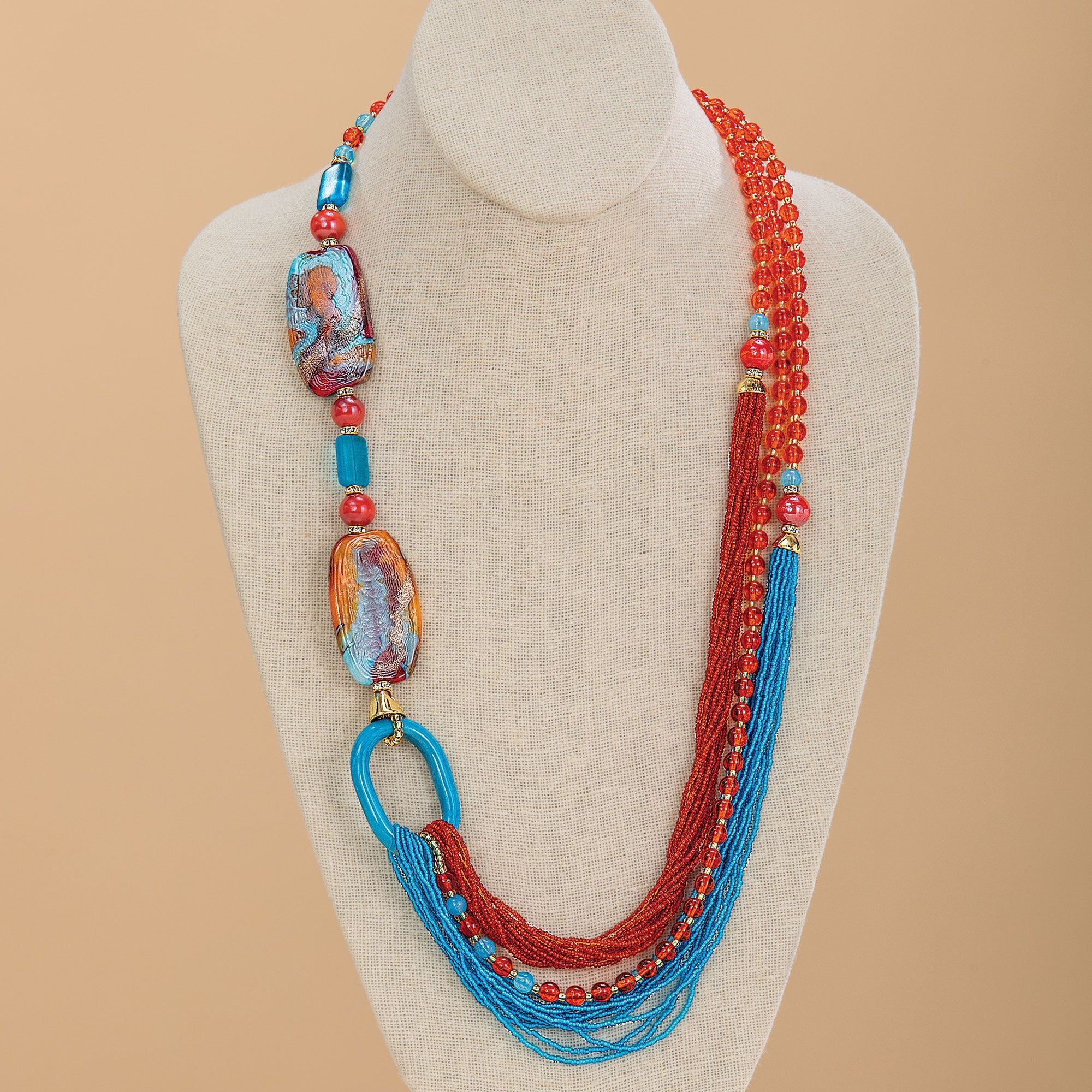 Murano Glass Shades Of Sardinia Necklace