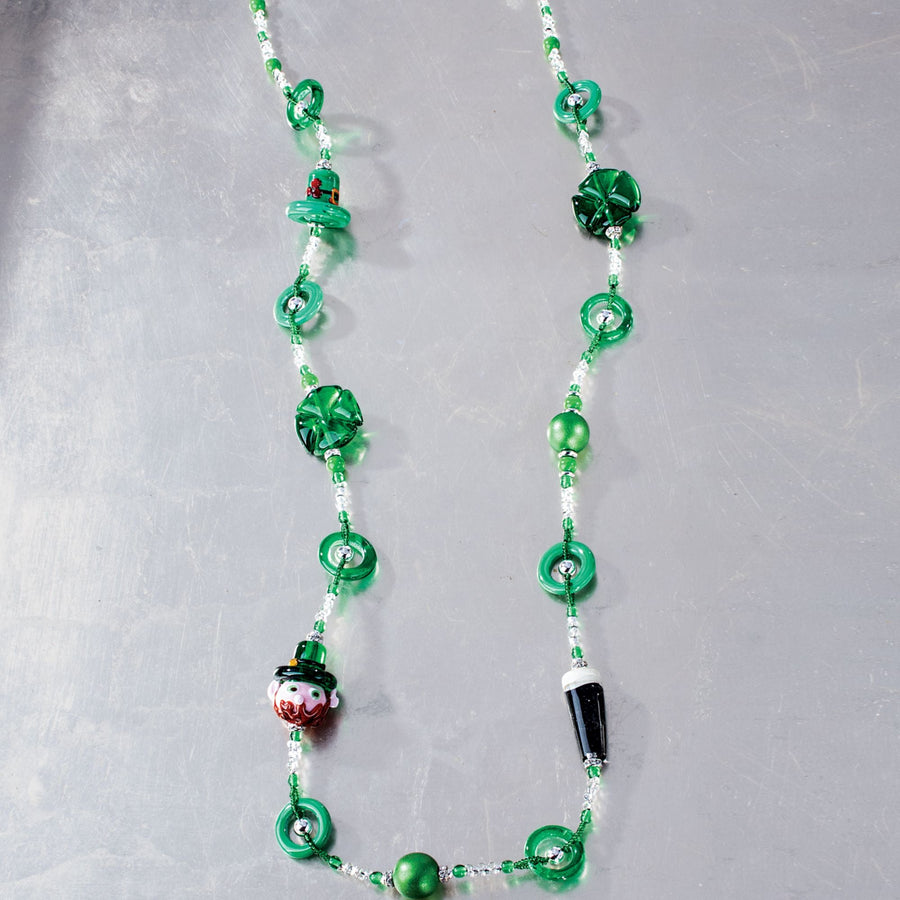 2021 Edition Murano Glass Leprechaun Necklace