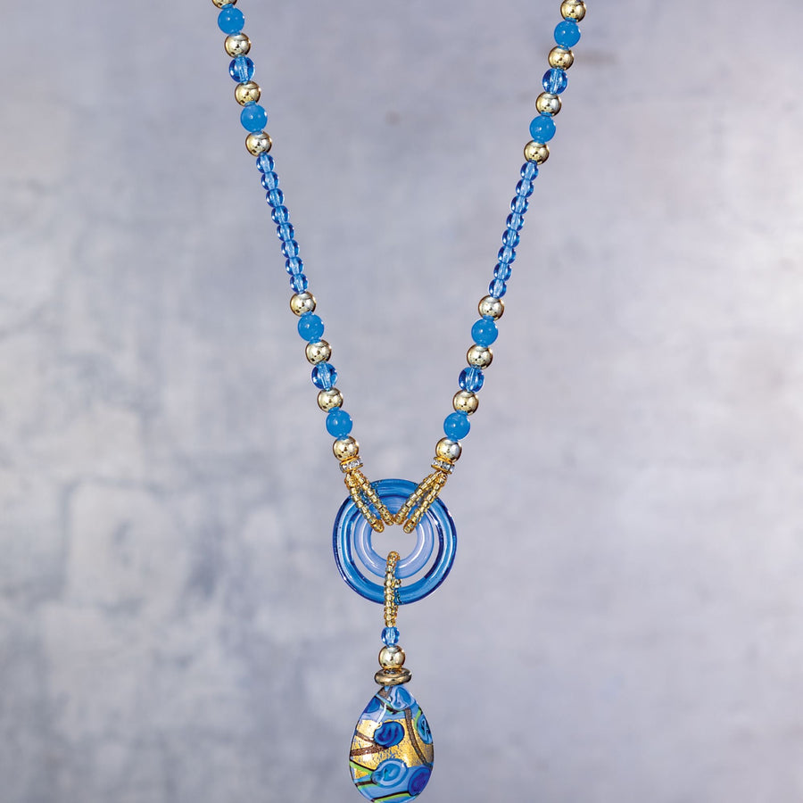 ''Pretty In Periwinkle'' Murano Glass Necklace