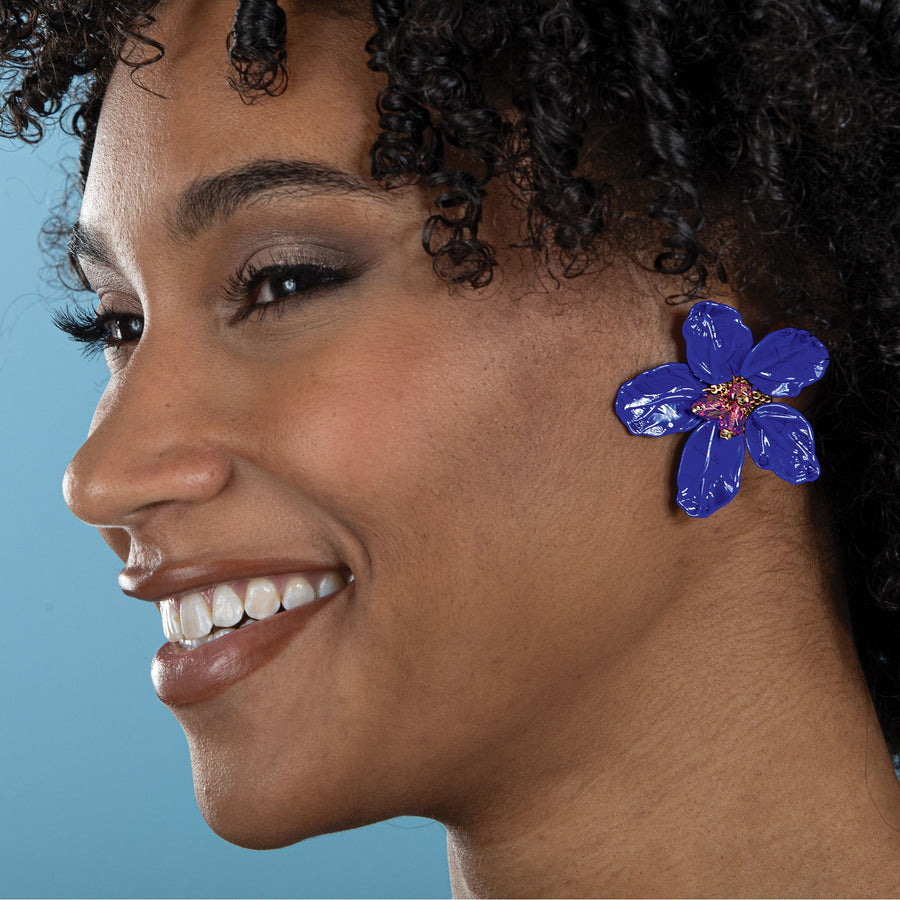 Vibrant Violets Murano Glass Earrings