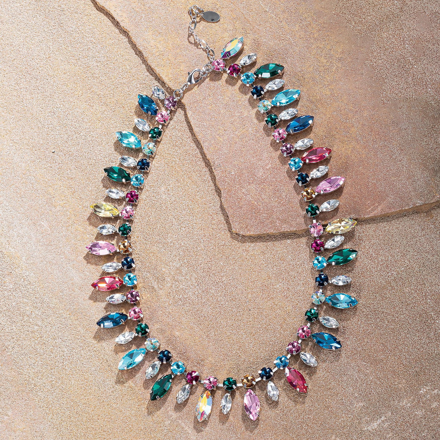 Hues Of The Heart Crystal Necklace