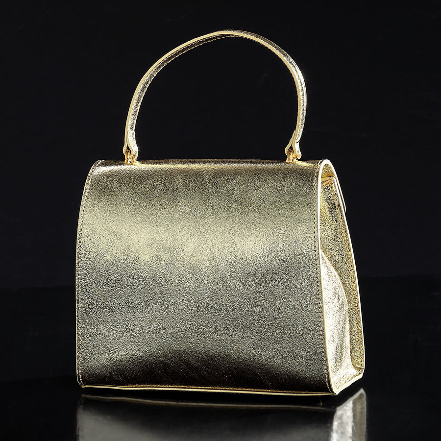 Gold Dusted Mini Leather Bag
