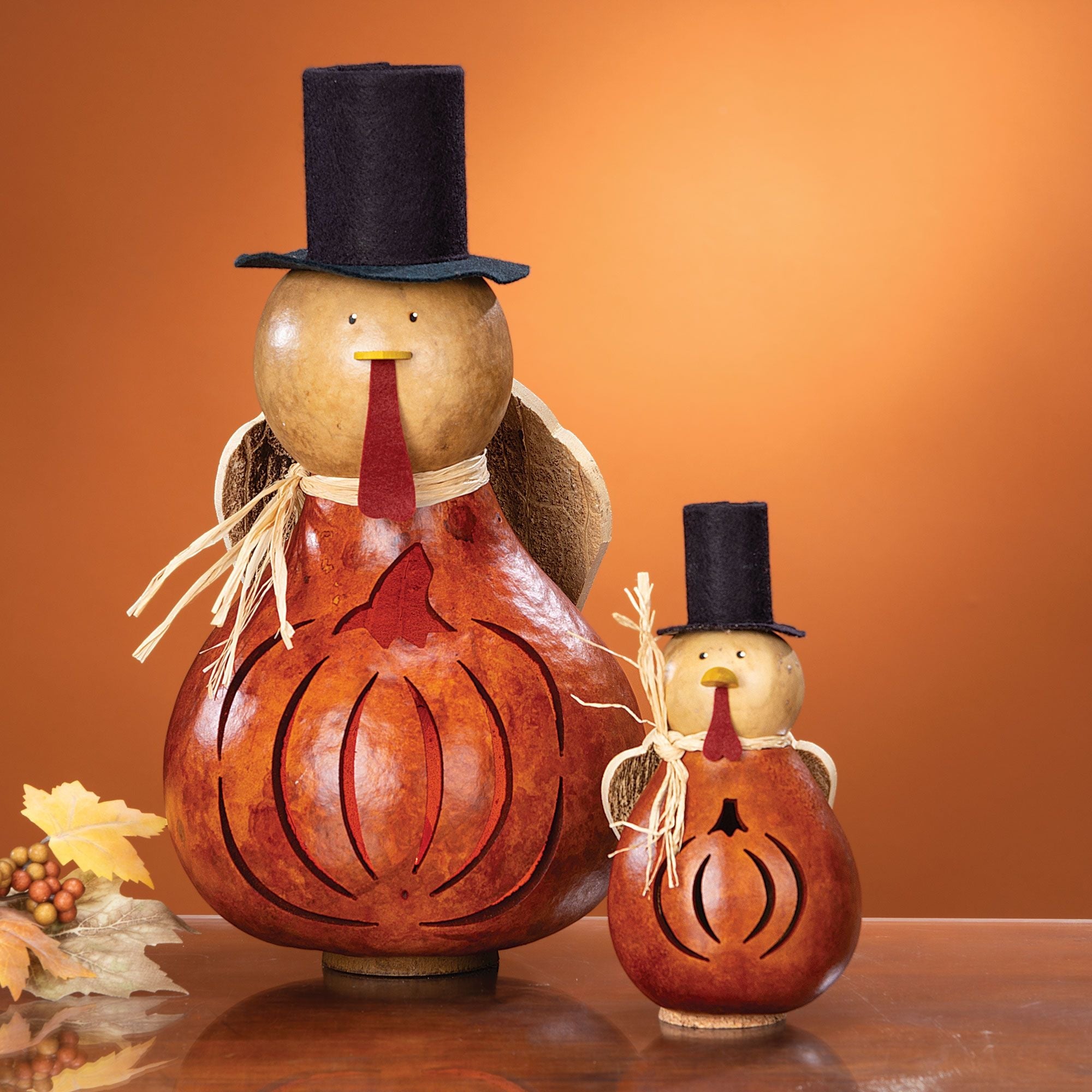 Thanksgiving Timmy Turkey Handcrafted Gourd