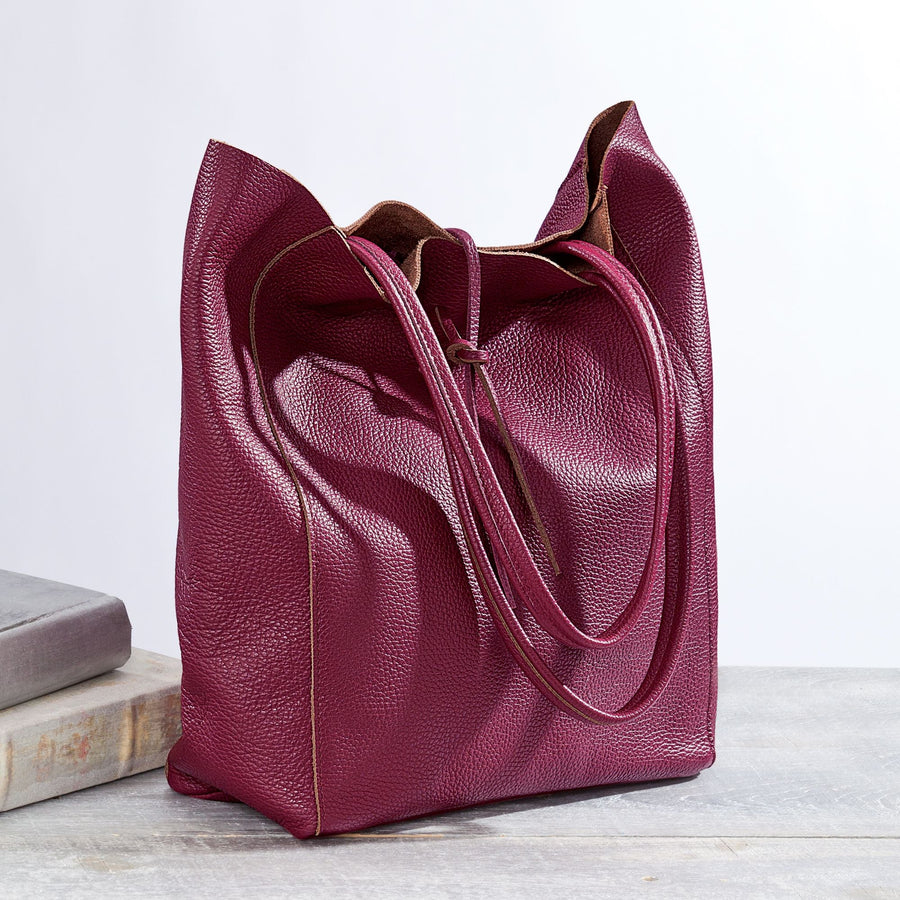 Italian Leather Francesca Wine Tote