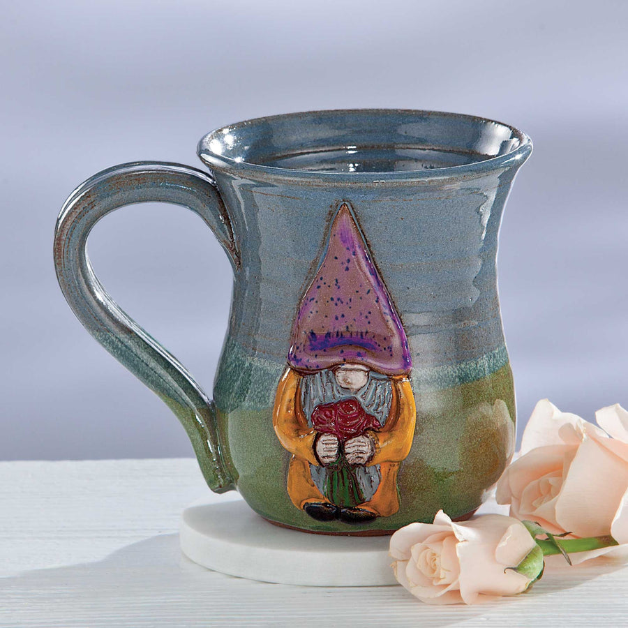 JoAnn's Gnome With Roses Mug, 14oz.
