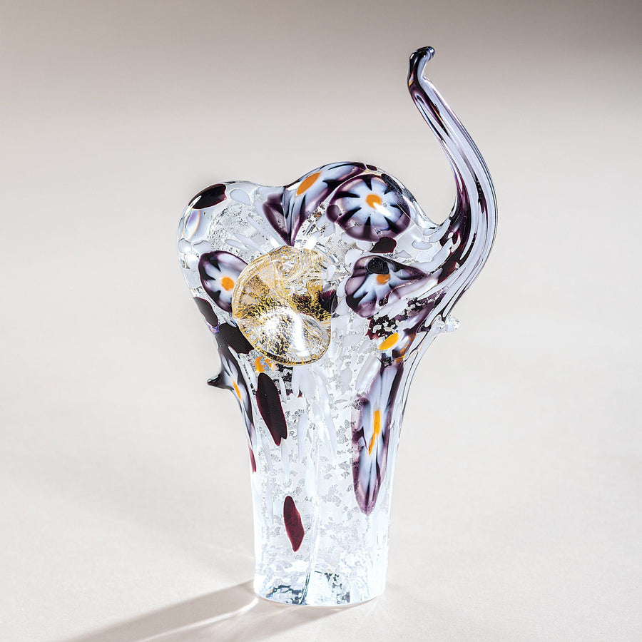 Murano Glass Multicolor Millefiori Celeste Elephant Figurine