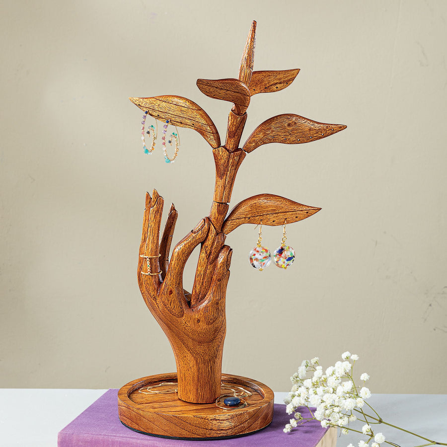 Handcarved Jewelry Display Stand