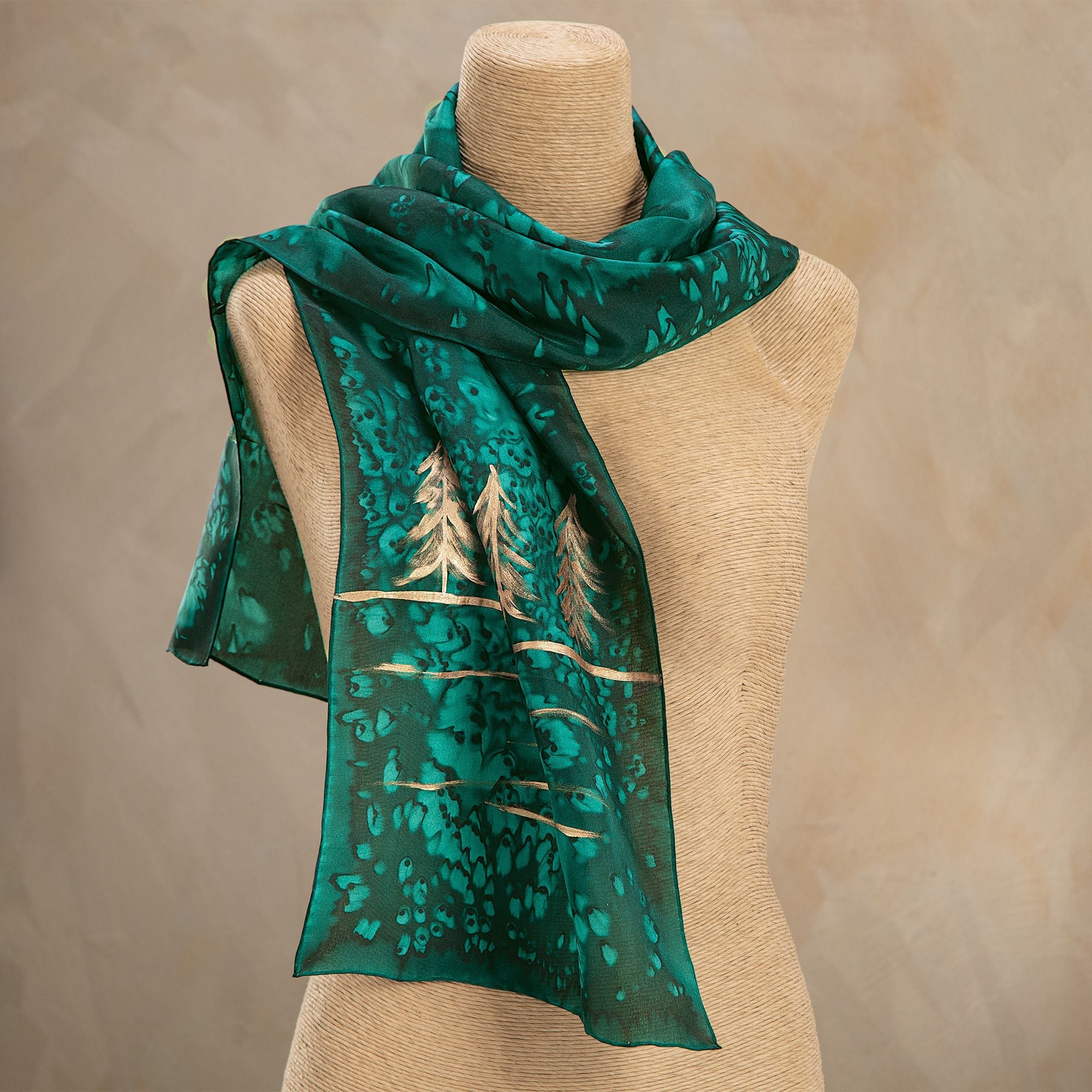 Through The Forest Silk Scarf (Preorder)