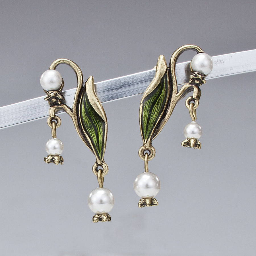 Shelley's Lilies Of The Valley Clip-On Earrings
