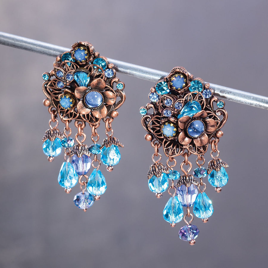 ''Vintage Glamour'' Crystal Clip-On Earrings