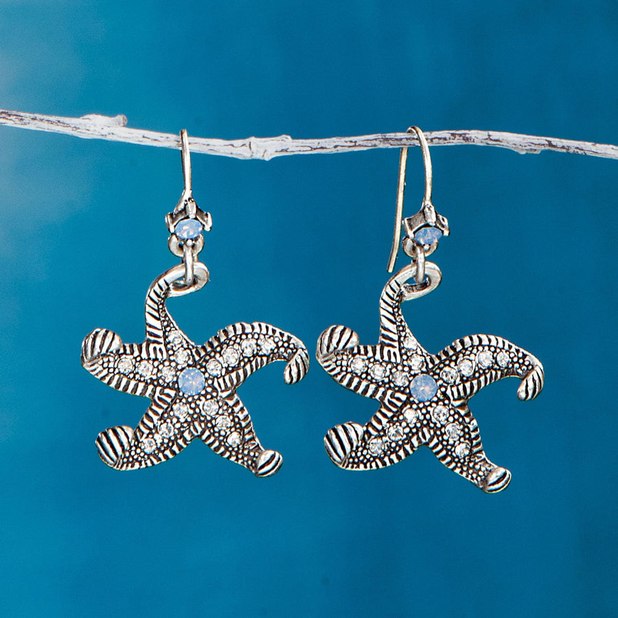 Shimmering Starfish Earrings