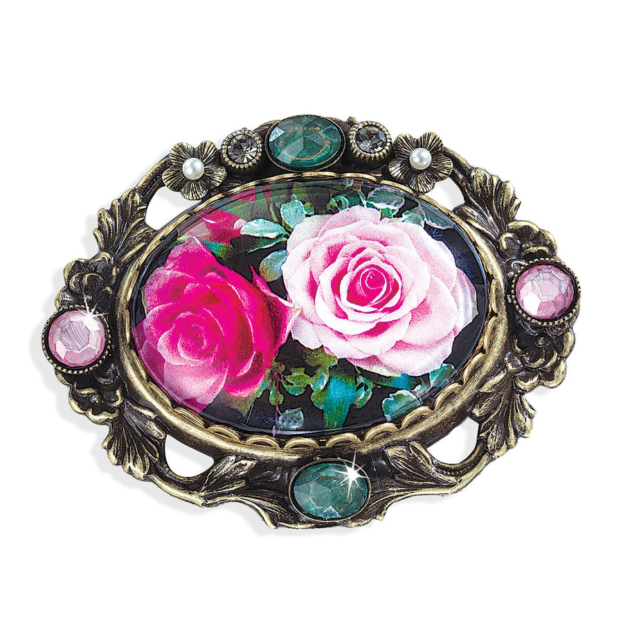 Vintage Rose Blossom Brooch