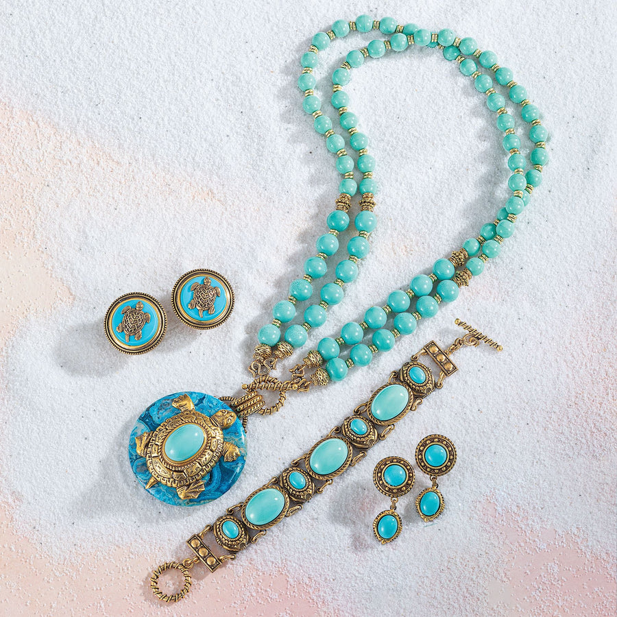 Patrice's Bavarian Glass & Turquoise Bracelet