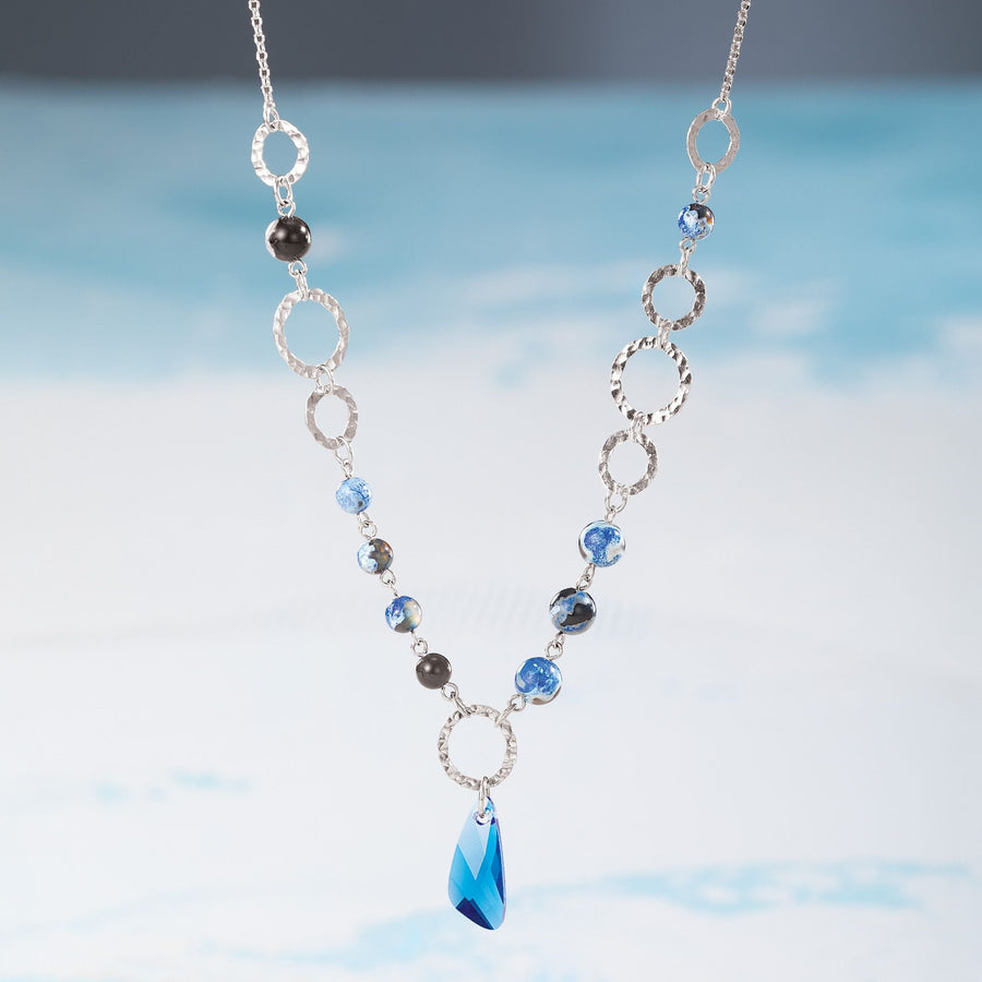Piotr's Icy Blue Crystal Necklace
