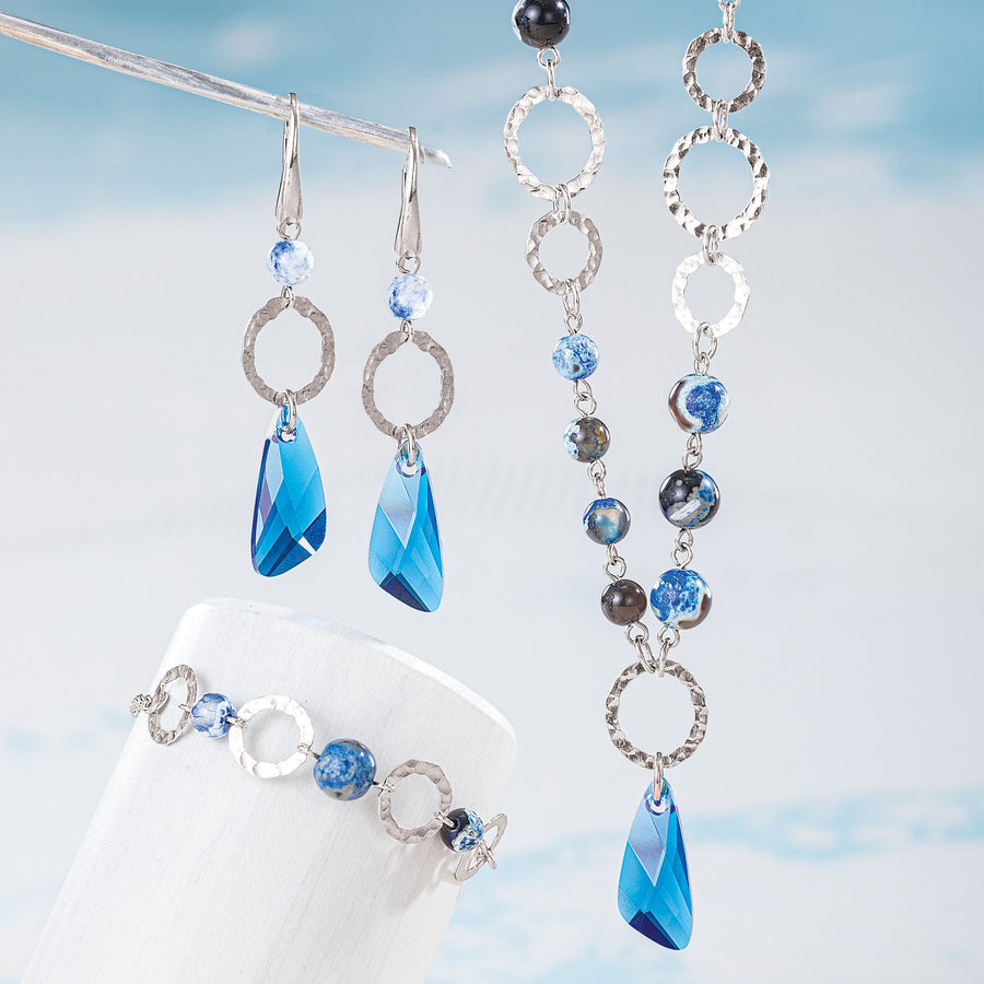 Piotr's Icy Blue Crystal Earrings