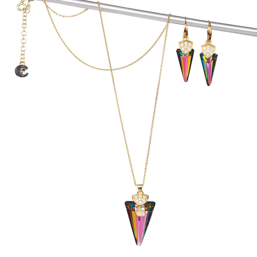 Piotr's Swarovski Crystal Magic Iridescence Necklace & Earrings Set