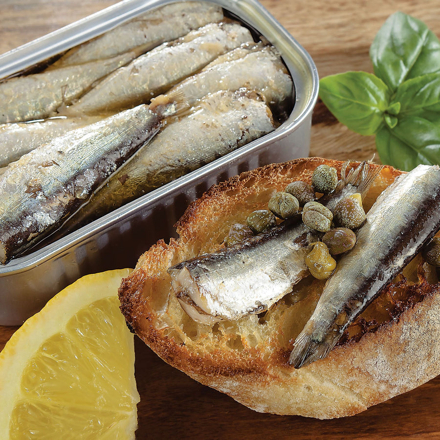Gourmet Spanish Sardines In Olive Oil 12 pack