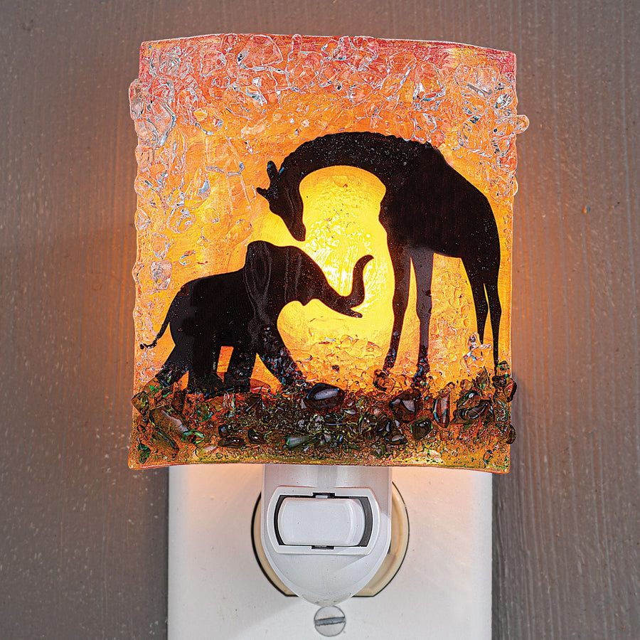 Recycled Glass Safari Sunsets Nightlight