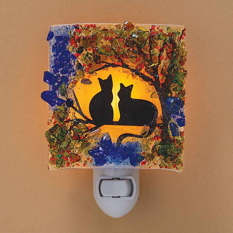 Recycled Glass Harvest Cats Nightlight