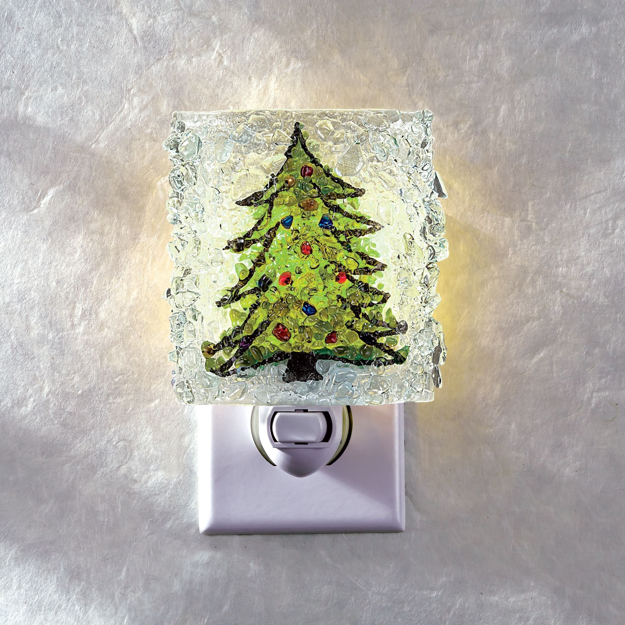 Recycled Glass Christmas Tree Nightlight