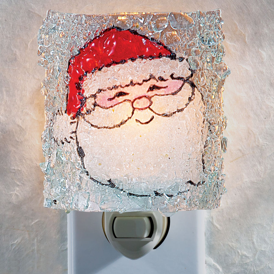 Recycled Glass Santa Nightlight