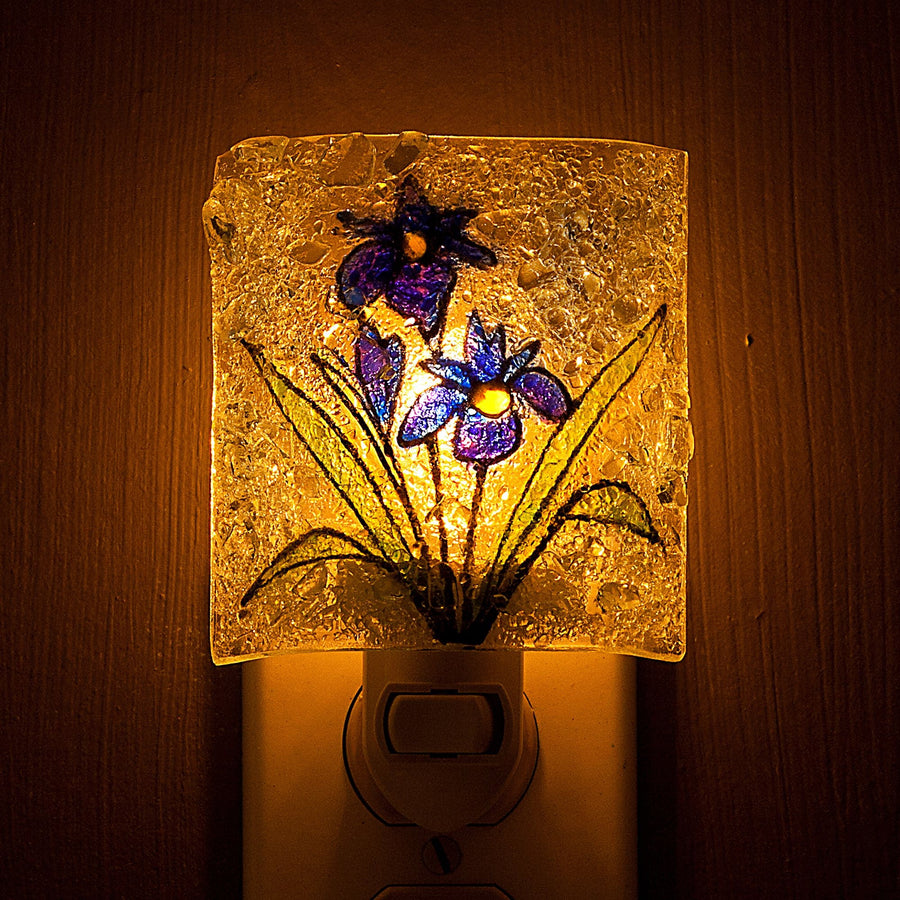 Recycled Glass Iris Nightlight